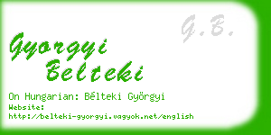 gyorgyi belteki business card