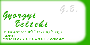 gyorgyi belteki business card